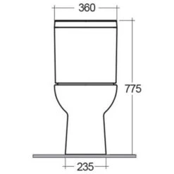 Origin Corner WC With Soft Close Seat, Frontline Bathrooms -Lumibath Shop RAK Origin Corner 2