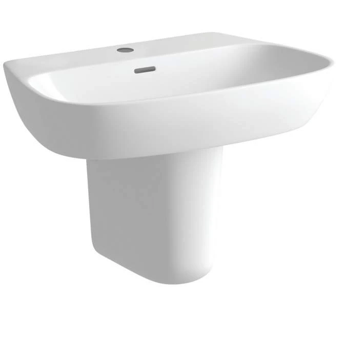 Allier 600x400mm 1TH Basin & Semi Pedestal 1 Allier 600x400mm 1TH Basin & Semi Pedestal