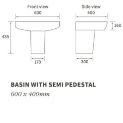 Allier 600x400mm 1TH Basin & Semi Pedestal 7 Allier 600x400mm 1TH Basin & Semi Pedestal -Lumibath Shop RDBS1751 tech