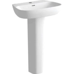 Ankam 4 Piece Set, Rimless Comfort Height Toilet & Basin -Lumibath Shop RDBS1809 basin cutout 1