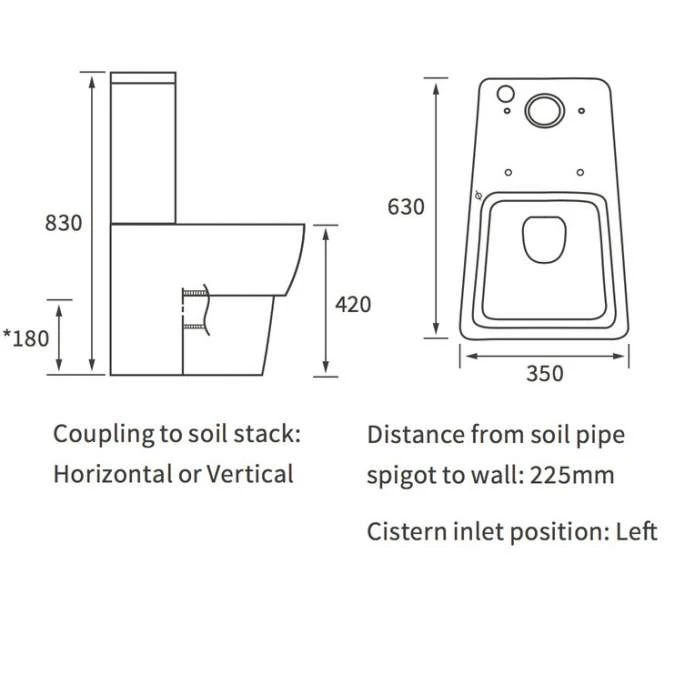 Allier Close Coupled Toilet & Soft Close Seat 3 Allier Close Coupled Toilet & Soft Close Seat - Image 3
