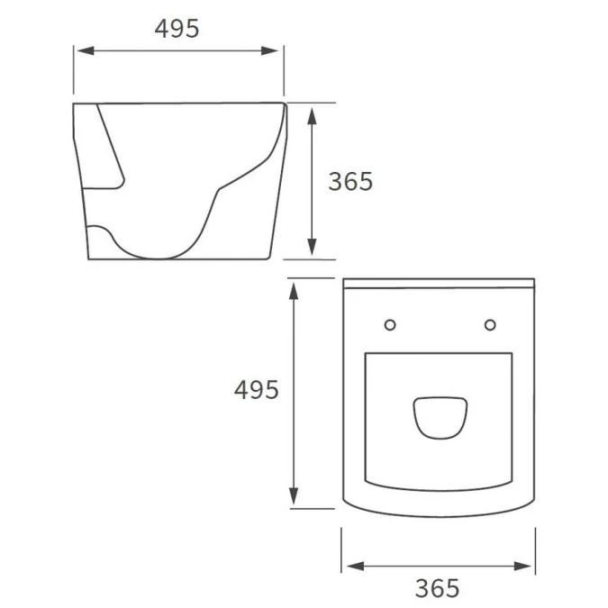 Ankam Rimless Wall Hung Toilet & Soft Close Seat 3 Ankam Rimless Wall Hung Toilet & Soft Close Seat - Image 3