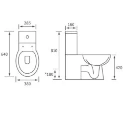 Muscovy Closed Back Close Coupled Toilet & Soft Close Seat -Lumibath Shop RDBS1919 tech