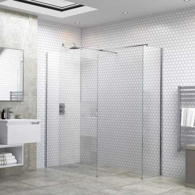 Relax 500mm Wetroom Panel & Support Bar 2 Relax 500mm Wetroom Panel & Support Bar - Image 2
