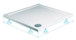 Roman Acrylic Capped Stone Rectangle Shower Tray 1400mm X 900mm -Lumibath Shop Roman Acrylic Capped Stone Square Shower Tray 3