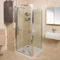 Bi-Fold Shower Door - 1000 - Silver - Roman Embrace 5 Bi-Fold Shower Door - 1000 - Silver - Roman Embrace -Lumibath Shop Roman Embrace Bi fold Door 3 4