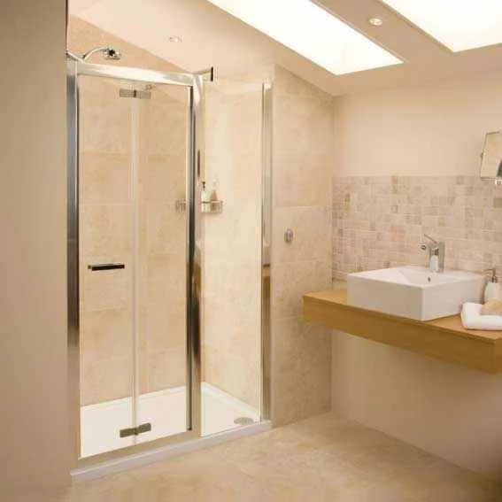 Bi-Fold Shower Door - 760 - Silver - Roman Embrace 2 Bi-Fold Shower Door - 760 - Silver - Roman Embrace - Image 2