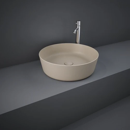 Feeling Round Countertop Basin Matt Cappuccino - RAK Ceramics 1 Feeling Round Countertop Basin Matt Cappuccino - RAK Ceramics