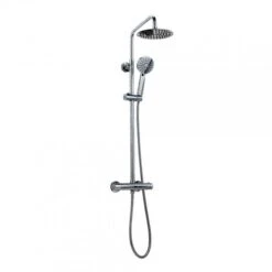 Scudo Serena Round Dual Head Thermostatic Shower - Fixed Head & Adjustable Hand Set