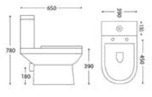 Space Close Coupled Toilet - Inc Seat 3 Space Close Coupled Toilet - Inc Seat - Image 3