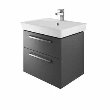 The White Space Wall Hung Vanity Unit - 600mm Charcoal 1 The White Space Wall Hung Vanity Unit - 600mm Charcoal