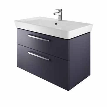 The White Space Wall Hung Vanity Unit - 800mm Dark Indigo Blue 1 The White Space Wall Hung Vanity Unit - 800mm Dark Indigo Blue