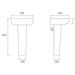 Saxony Bathroom Suite, Basin, Close Coupled Toilet & Bath 1700mm -Lumibath Shop Saxony basin ped tech