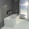 Beaufort Shannon 1500 X 850 P Shaped Shower Bath - Right Hand