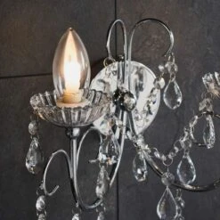 Shetland 2 Arm Chandelier Wall Light - Chrome 13 Shetland 2 Arm Chandelier Wall Light - Chrome -Lumibath Shop Shetland Wall Chandelier Lifestyle4