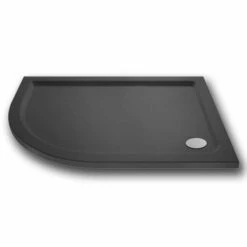 Nuie 1000 X 800 Left-Handed Offset Quadrant Shower Tray Slate Grey - FREE Waste