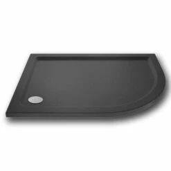 Nuie 1000 X 800 Right-Handed Offset Quadrant Shower Tray Slate Grey - FREE Waste