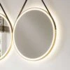 HIB Solstice 80 Brushed Brass LED Bathroom Mirror 800mm With Strap