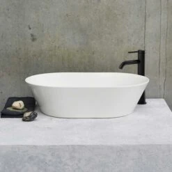 Clearwater Sontuoso Clear Stone Countertop Basin - 550 X 350 - B5ECS -Lumibath Shop Sontuoso basin