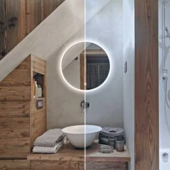 HIB Sphere LED Bathroom Mirror 800mm -Lumibath Shop Sphere 60 Lifestyle 3