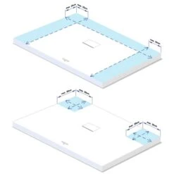 Villeroy & Boch Squaro Infinity Quaryl Shower Tray 900 X 900 - Grey -Lumibath Shop Squaro cutting 2