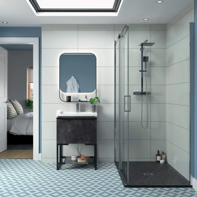 Supreme 1700mm Semi-Framed Sliding Door Shower Enclosure 1 Supreme 1700mm Semi-Framed Sliding Door Shower Enclosure