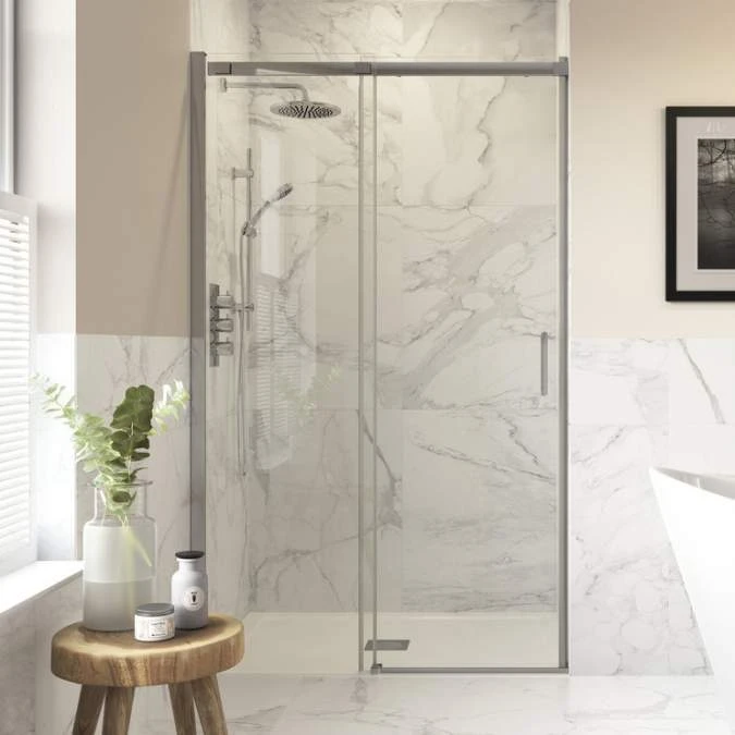 Supreme 1700mm Semi-Framed Sliding Door Shower Enclosure 3 Supreme 1700mm Semi-Framed Sliding Door Shower Enclosure - Image 3