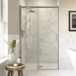 Supreme 1000mm Semi-Framed Sliding Door Shower Enclosure -Lumibath Shop Supreme Slider Lifestyle3 5