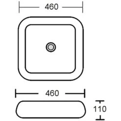 Synergy Squeble 460mm Countertop Basin 5 Synergy Squeble 460mm Countertop Basin -Lumibath Shop Synergy Squeble Countertop Basin Sizes