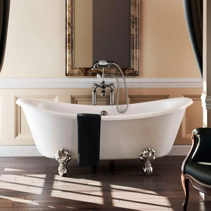 Burlington Bateau - Traditional Double Ended Freestanding Bath - 1640mm 2 Burlington Bateau - Traditional Double Ended Freestanding Bath - 1640mm - Image 2