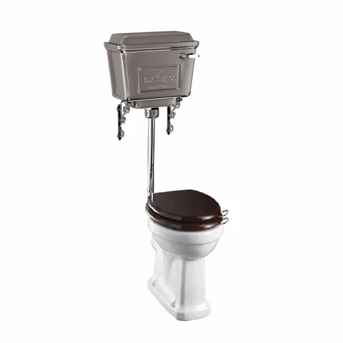 Burlington Low Level WC With Chrome Aluminium Cistern, Lever & Chrome Flush Pipe 1 Burlington Low Level WC With Chrome Aluminium Cistern, Lever & Chrome Flush Pipe