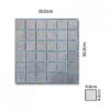 Abacus Direct Porcelain Fino Mosaic Tile Grey - 4.8cm - 300 X 300mm