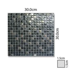 Abacus Direct Mixed Square Black Small Mosaic Tile - 300 X 300mm Box Of 11 Sheets