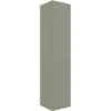 Shetland 350mm Wall Hung 1 Door Tall Unit - Matt Olive Green