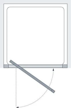 700mm Pivot Shower Door, Lakes Classic Collection -Lumibath Shop Tech Drawing pivot door