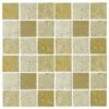 Abacus Travertine Marble Large Mosaic Mixed Colour Sheet 30 X 30cm Box Of 5