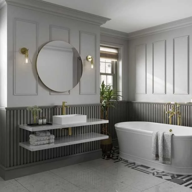 HiB Trim Round 80 Black Bathroom Mirror 1 HiB Trim Round 80 Black Bathroom Mirror