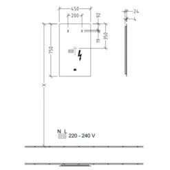 Villeroy & Boch More To See Lite Rectangle LED Bathroom Mirror 450 X 750mm 11 Villeroy & Boch More To See Lite Rectangle LED Bathroom Mirror 450 X 750mm -Lumibath Shop VB MORE TO SEE 450x750 RECTANGLE TECH