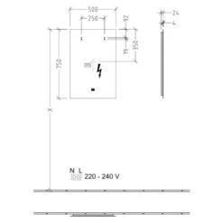 Villeroy & Boch More To See Lite Rectangle LED Bathroom Mirror 500 X 750mm 11 Villeroy & Boch More To See Lite Rectangle LED Bathroom Mirror 500 X 750mm -Lumibath Shop VB MORE TO SEE 500x750 RECTANGLE TECH