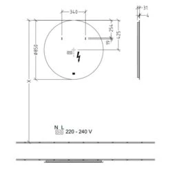 Villeroy & Boch More To See Lite Round LED Bathroom Mirror 850mm -Lumibath Shop VB MORE TO SEE LITE 850 ROUND TECH