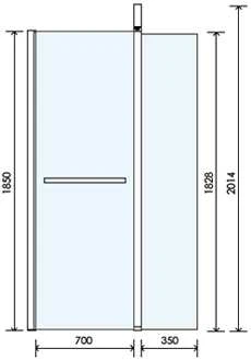Abacus E Series Walk In Shower Screen Hinged Return 700mm 3 Abacus E Series Walk In Shower Screen Hinged Return 700mm - Image 3