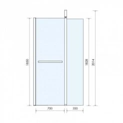 Abacus E Series Walk In Shower Screen Hinged Return 700mm 7 Abacus E Series Walk In Shower Screen Hinged Return 700mm -Lumibath Shop VEGE 10 1105 TECH rubberduck