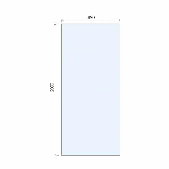 Abacus 8mm Wetroom Shower Screen Glass 890mm 2 Abacus 8mm Wetroom Shower Screen Glass 890mm - Image 2