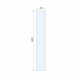 Abacus 10mm Glass Panel For Wetrooms - 290mm -Lumibath Shop VEGX 00 1005 TECH rd