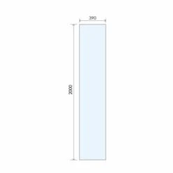 Abacus 10mm Glass Panel For Wetrooms - 390mm -Lumibath Shop VEGX 00 1010 TECH rd