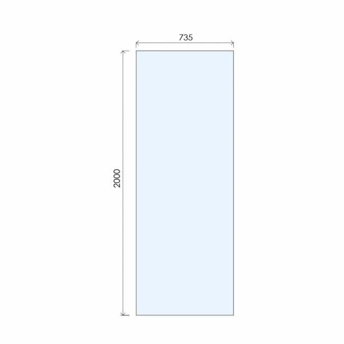 Abacus 10mm Glass Panels For Wetrooms - 735mm 2 Abacus 10mm Glass Panels For Wetrooms - 735mm - Image 2