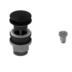 ABACUS Matt Black - Sprung Basin Waste / Universal Slotted Or Unslotted