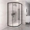 Vantage 2000 Matt Black Offset Quadrant Shower Enclosure 1100 X 800