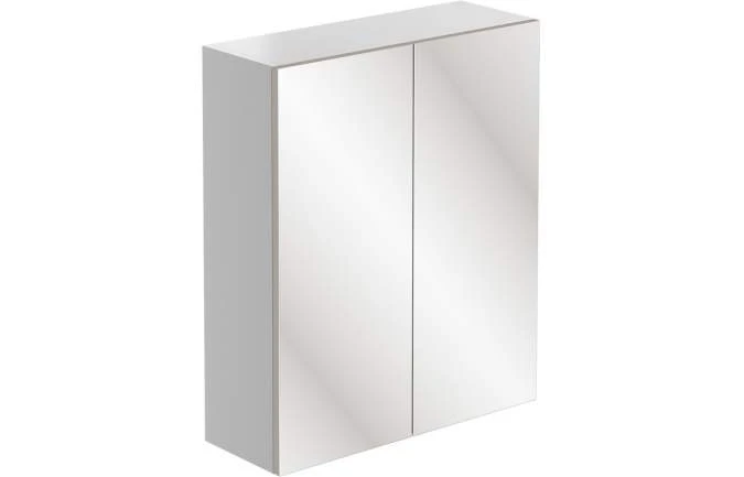 Venetian 600mm Mirrored Wall Unit - White Gloss 1 Venetian 600mm Mirrored Wall Unit - White Gloss