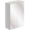 Venetian 500mm Mirrored Wall Unit - White Gloss